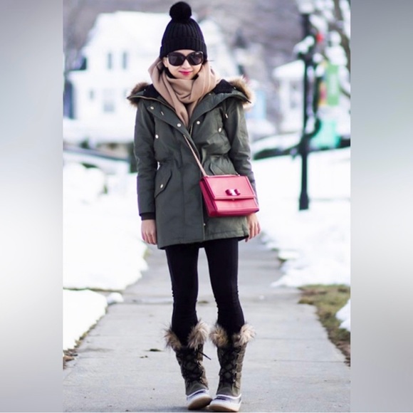 SOREL Pre-owned Women Waterproof insulated Joan Of Arctic Suede Olive Size 8 - Picture 9 of 9